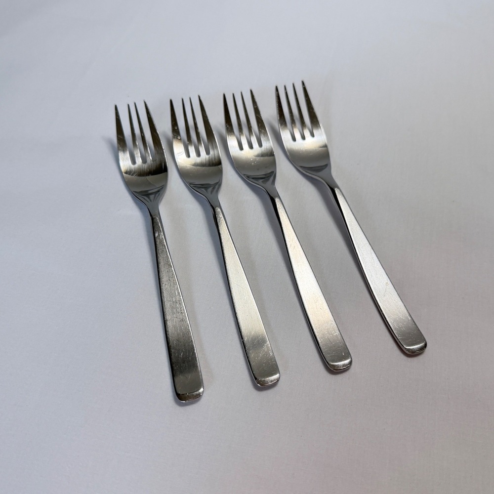 WMF Nortica Salad Forks Set of 4 Silver Stainless Steel Good Vintage Japan